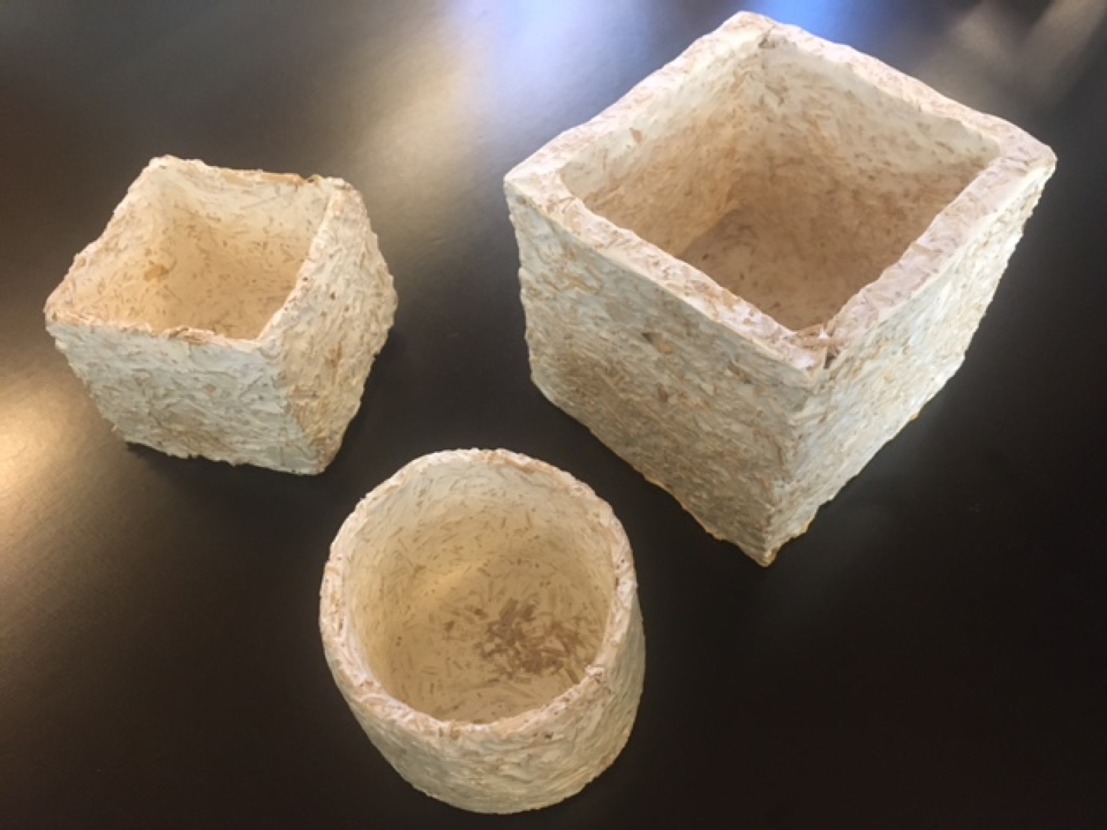 Réalisations — objet en mycélium, Fungimaker